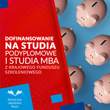 Możesz starać się o dofinansowanie na studia podyplomowe i studia MBA z Krajowego Funduszu Szkoleniowego. 