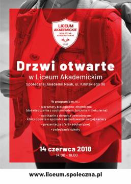  Drzwi Otwarte w Liceum Społecznej Akademii Nauk w Łodzi