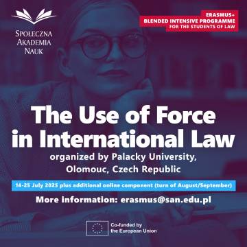 Recruitment for the BIP programme ‘The Use of Force in International Law’ in Olomouc - apply by 25 April!