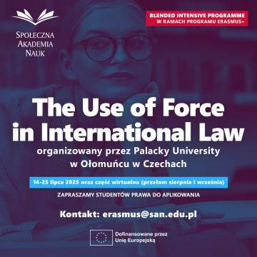 Rekrutacja do programu BIP „The Use of Force in International Law” w Ołomuńcu – aplikuj do 25 kwietnia!