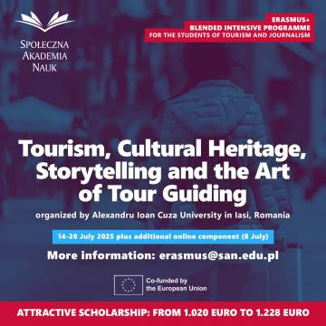Recruitment for the international Erasmus+ BIP programme in Romania: Tourism, Cultural Heritage and the Art of Guiding