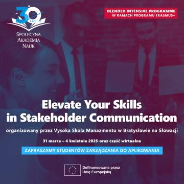Zapraszamy do udziału w Mieszanym Programie Intensywnym Elevate Your Skills in Stakeholder Communication