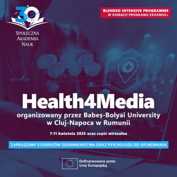 Rekrutacja do programu Erasmus+ Health4Media w Cluj-Napoca!