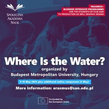 Recruitment for the BIP programme ‘Where is the water?’ in Hungary - OPFiT and Graphics students welcome!