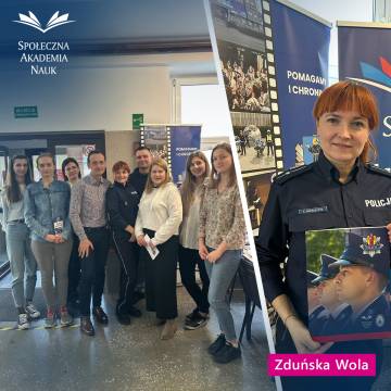 Spotkanie studentów z oficer prasową Komendy Powiatowej Policji