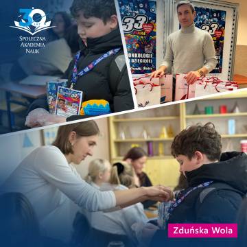 Społeczna Akademia Nauk w Zduńskiej Woli wspiera WOŚP!