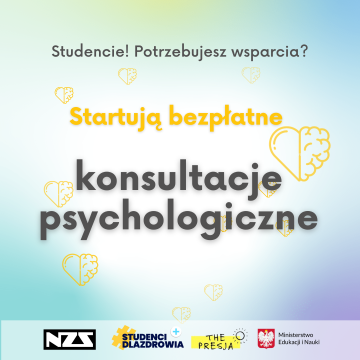 Zapisy na bezpłatne konsultacje psychologiczne dla studentów