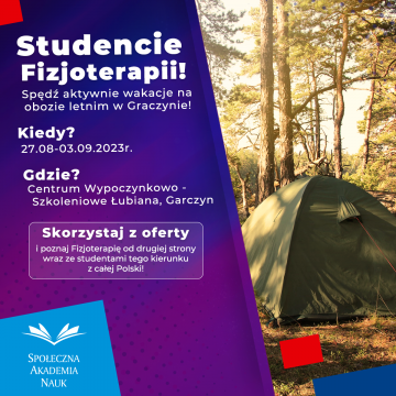 Obóz dla studentów Fizjoterapii