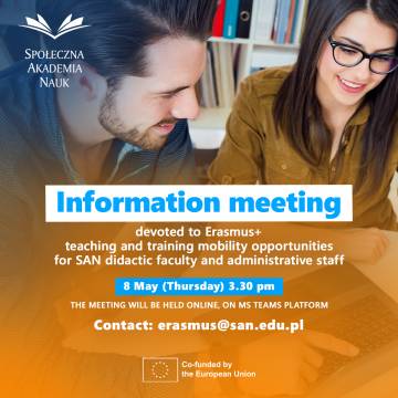 Information meeting for SAN staff: Erasmus+ - teaching and training trips abroad