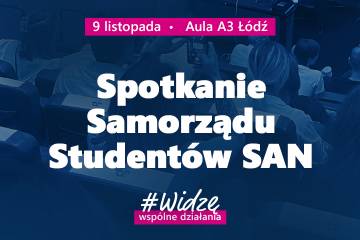 Zapraszamy na spotkanie informacyjne dotyczące Działalności Samorządu Studentów 