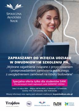Zapraszamy na szkolenie związane z przygotowaniem i przeprowadzeniem zamówienia publicznego